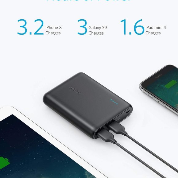 Anker PowerCore 13000mAh, Compact 3-Port Ultra-Portable Phone Charger Power Bank - Picture 2 of 5